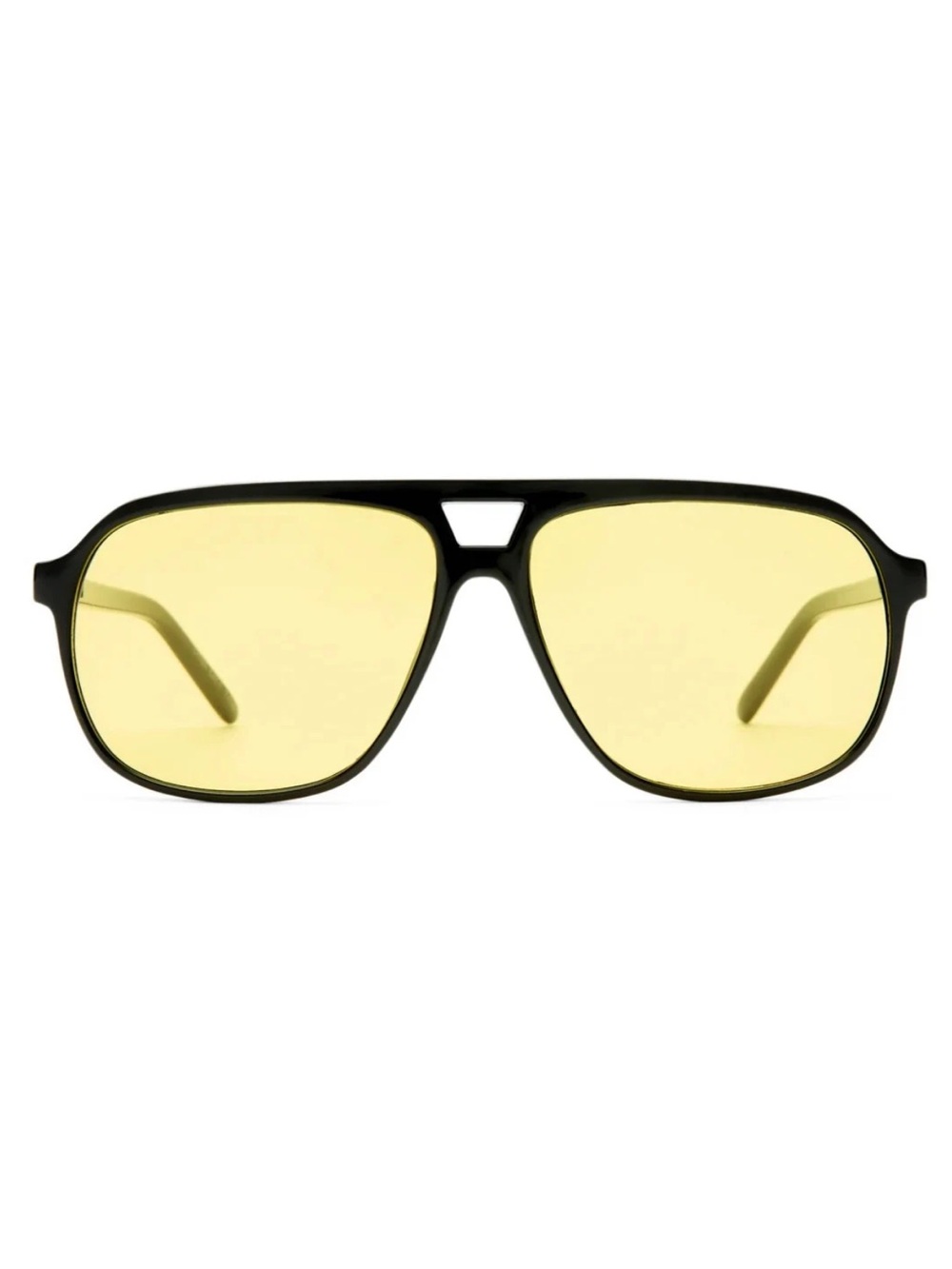NWOT AIRE MONOCEROS SUNGLASSES - BLACK FRAME/YELLOW LENS